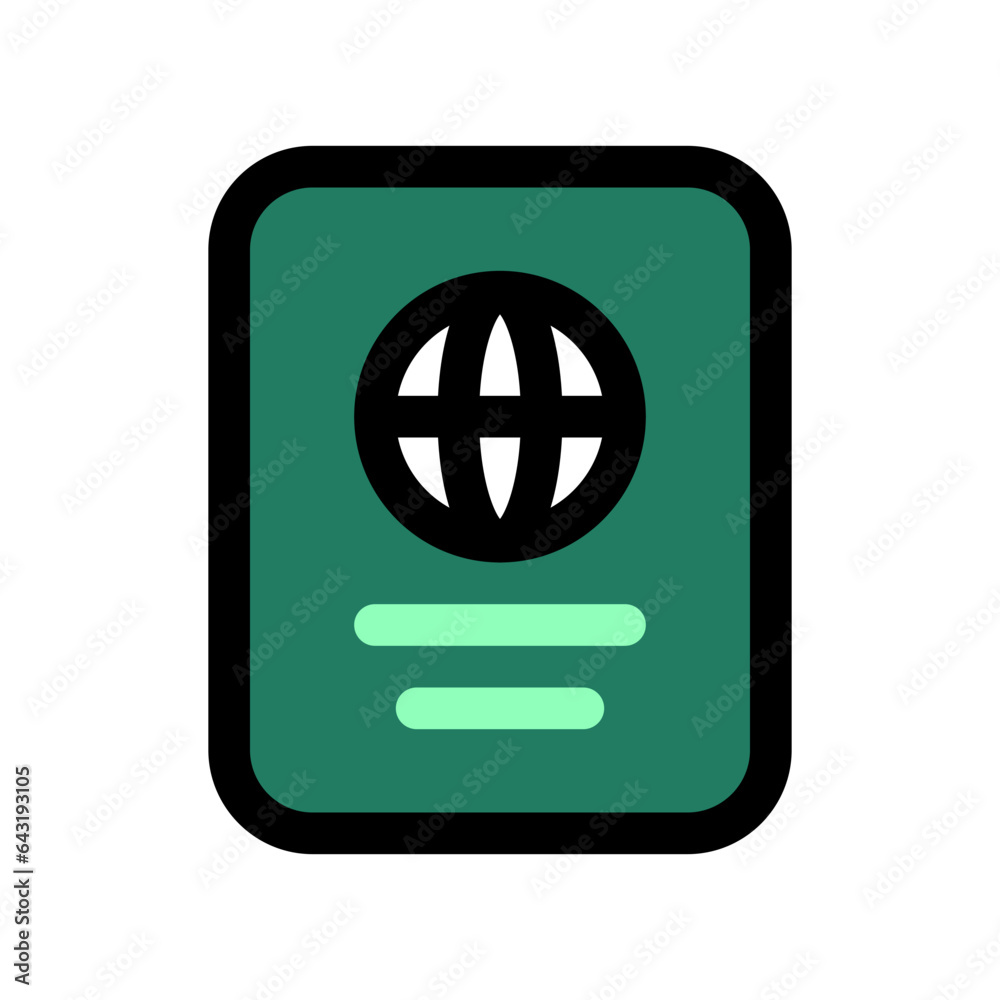 Editable passport vector icon. Part of a big icon set family. Perfect for web and app interfaces, presentations, infographics, etc Editable passport vector icon. Part of a big icon set family. Perfect for web and app interfaces, presentations, infographics, etc