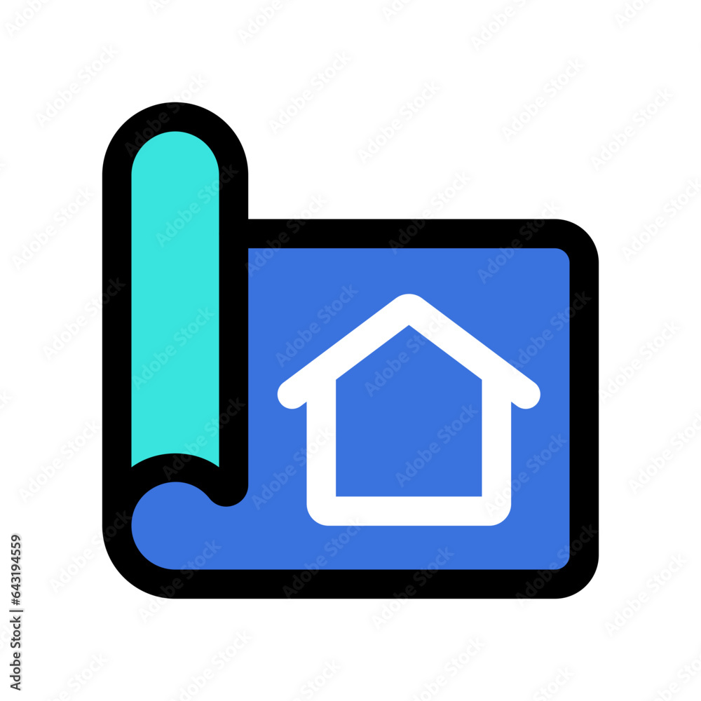 Editable house blueprint vector icon. Property, real estate, construction, mortgage, interiors. Part of a big icon set family. Perfect for web and app interfaces, presentations, infographics, etc Editable house blueprint vector icon. Property, real estate, construction, mortgage, interiors. Part of a big icon set family. Perfect for web and app interfaces, presentations, infographics, etc