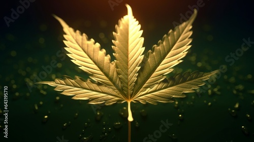 a cannabis leaf.Generative AI