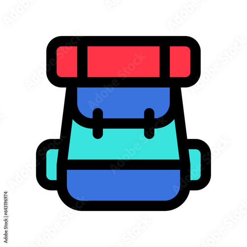 Editable rucksack, camper bag, backpack vector icon. Part of a big icon set family. Perfect for web and app interfaces, presentations, infographics, etc