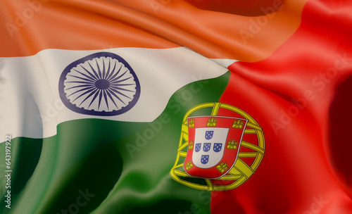 india vs portugal competition half flag nation photo