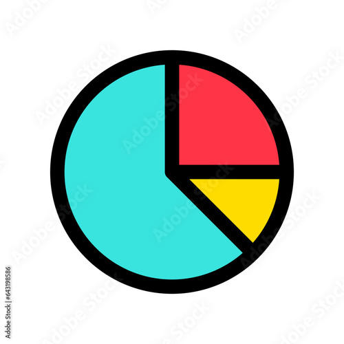 Editable pie chart  vector icon. Part of a big icon set family. Perfect for web and app interfaces, presentations, infographics, etc