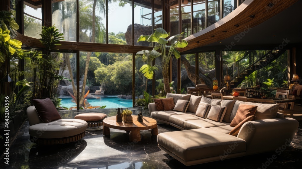 Lounge resort villa design in the style