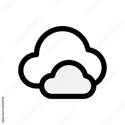 Editable clouds vector icon. Part of a big icon set family. Perfect for web and app interfaces, presentations, infographics, etc