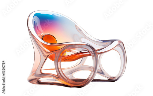 Isolated Modern Futuristic Chair on Transparent Background