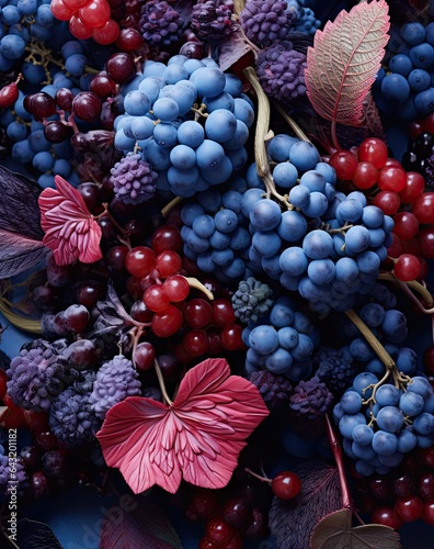 grapes and red currans on a blue background with text that reads, how to make your own tasteable photo