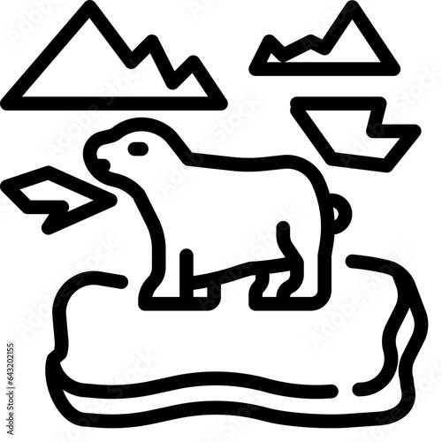 polar bear on ice