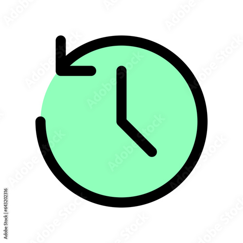Editable vector history, turn back time icon. Part of a big icon set family. Perfect for web and app interfaces, presentations, infographics, etc