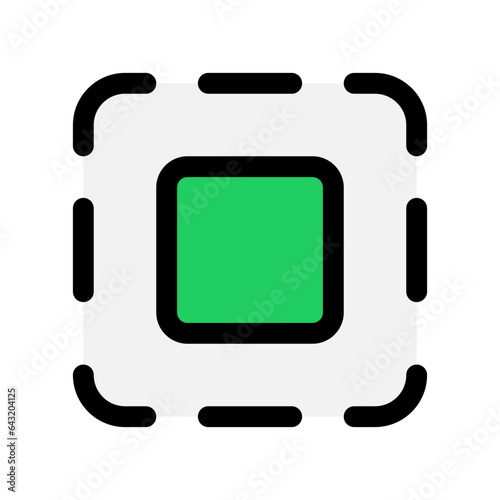Editable vector scan select none icon. Part of a big icon set family. Perfect for web and app interfaces, presentations, infographics, etc