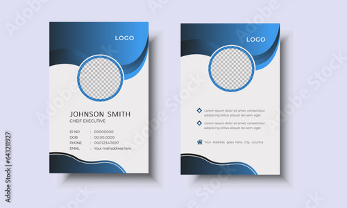 Premium quality identity Card design with color versatility.