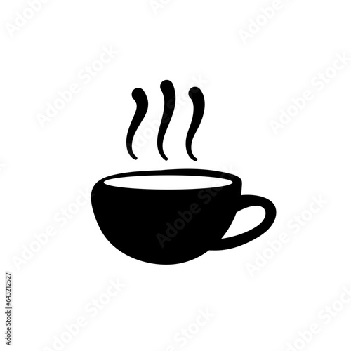 Coffee cup icon. Hot drink cup icons vector 