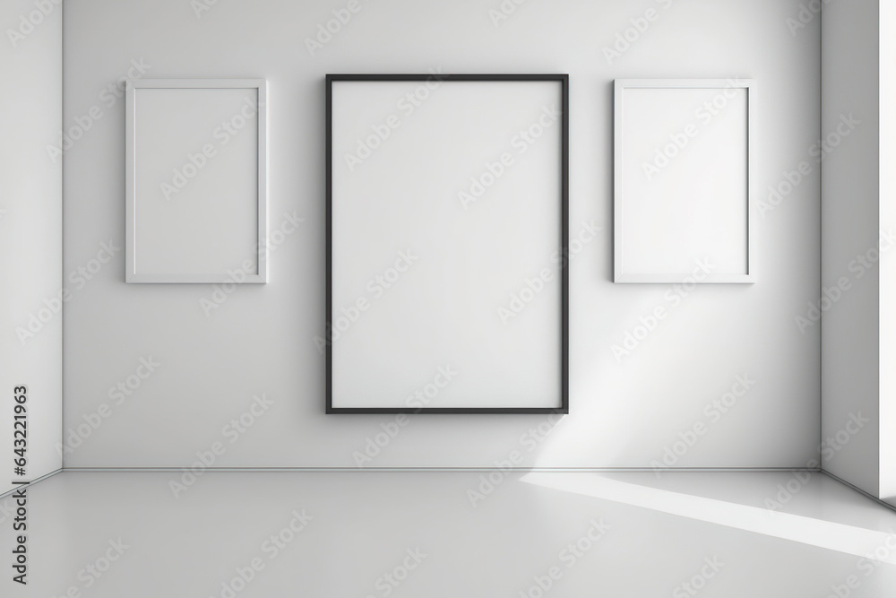 gallery's empty frame. Generative AI gallery's empty frame. Generative AI