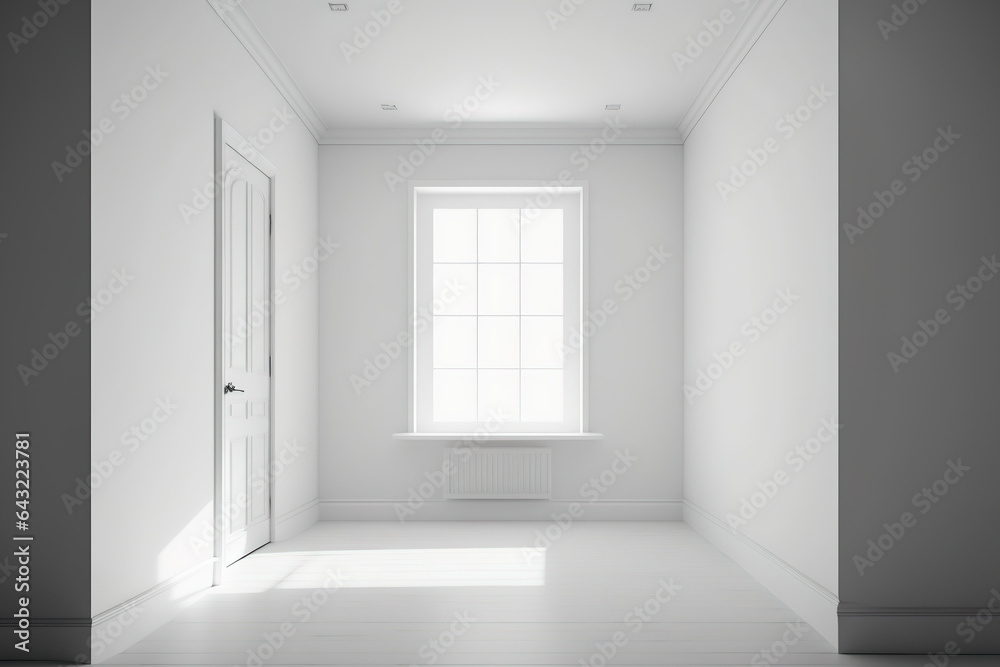 Fototapeta premium Empty room. Generative AI
