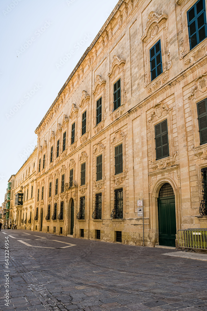 Auberge de Castille now the residence of the Prime Minister in the center of Valletta, Malta