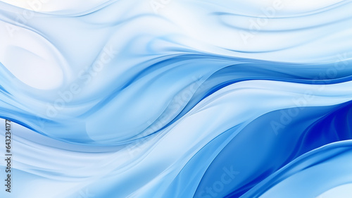 illustration of dynamic waves blue .Texture background © Sheviakova