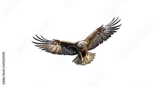 Symbol of Liberty: American Eagle in Flight - Cutout PNG Clipart for Freedom Themes. © touchedbylight