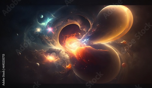 Galaxy and universe against...