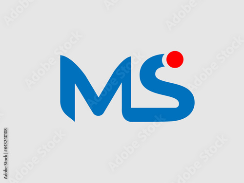 Free Download Ms Letter Logo Design rad blue - GFXLoad