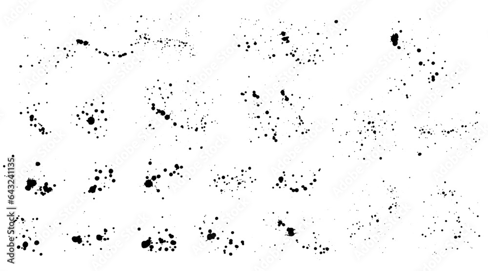 black elements of paint ink splatter, set. Vector illustration black elements of paint ink splatter, set. Vector illustration