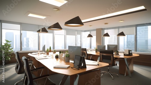 Interior of open space offi...