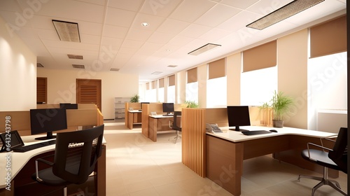 Interior of open space offi...