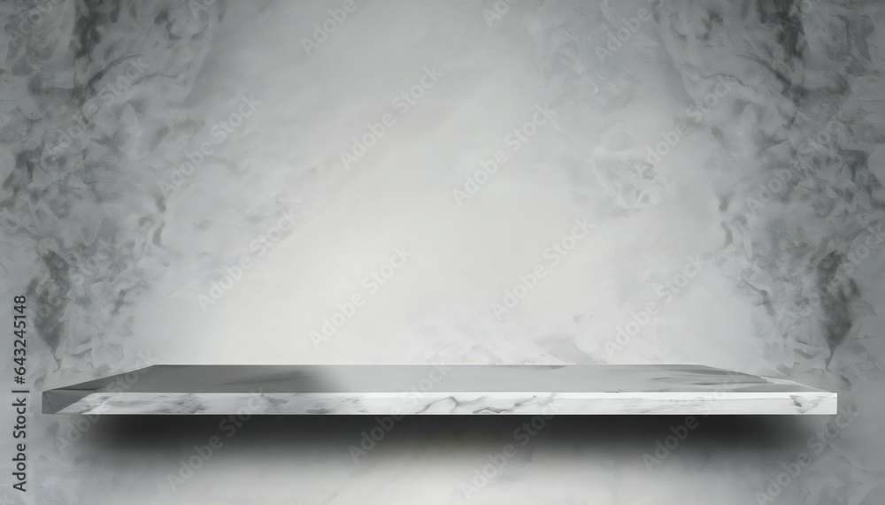 Obraz premium Empty Marble studio table with beautiful Background. blank stand display For showing product. 