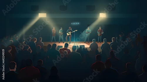Concert crowd inside a larg...