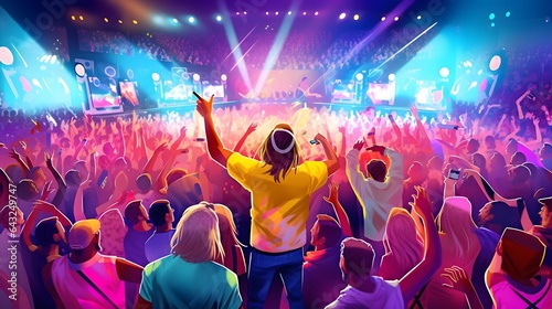 Concert crowd inside a larg...