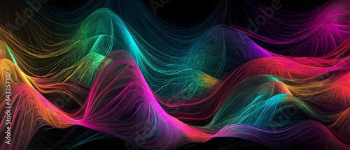 Abstract wave lines flowing...
