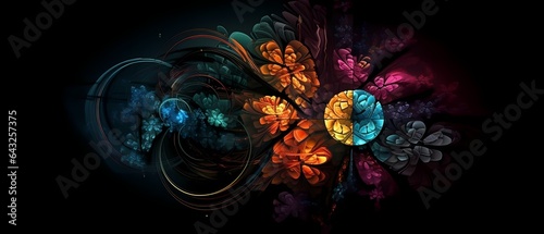 Abstract wave lines flowing...