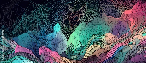 Abstract wave lines flowing...
