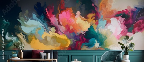 Art wall modern interior ba...