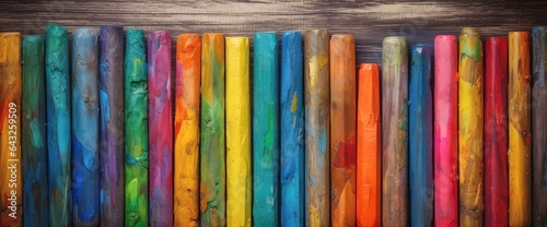 Wooden colorful painted vin...