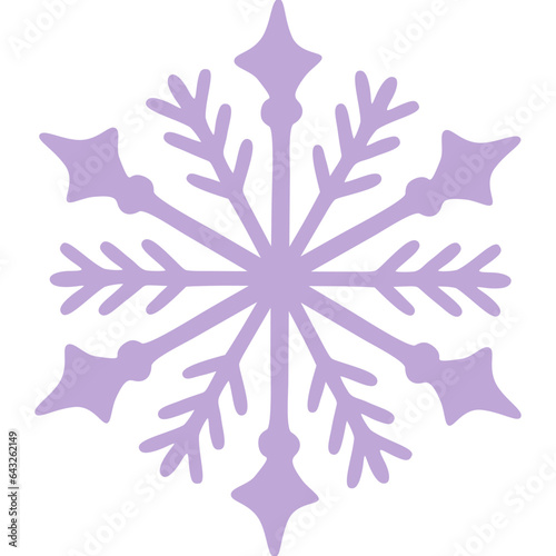 Schneeflocke lila mit transparentem Hintergrund 