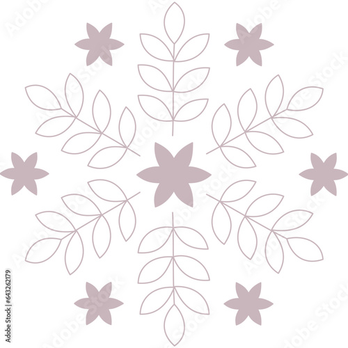 Schneeflocke Malve mit transparentem Hintergrund 