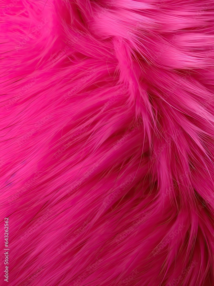 pink fur with long, fluffy tailing feathers in the center and bottom part of it's head close up pink fur with long, fluffy tailing feathers in the center and bottom part of it's head close up