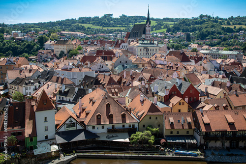 view of the old town Cesky Krumlov, Czech Republic