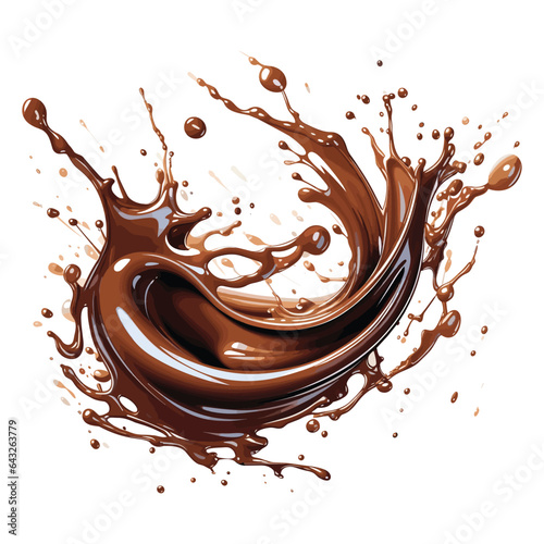 Chocolate splashes vector illustration