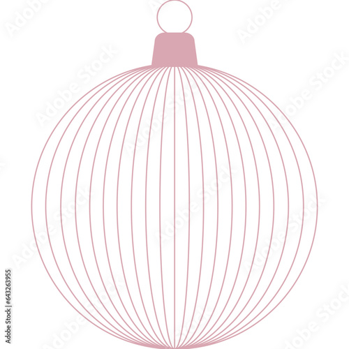 Weihnachtskugel rosa mit transparentem Hintergrund 