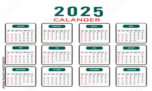 simple and modern corporate calendar format design .
