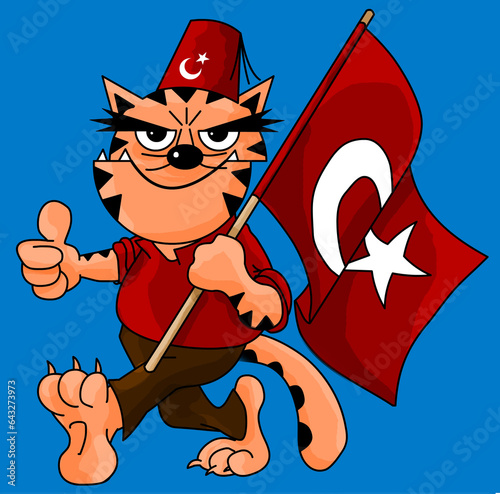 #Cat #TurkishCat ##FanCat #Cartoon #Caricature  photo