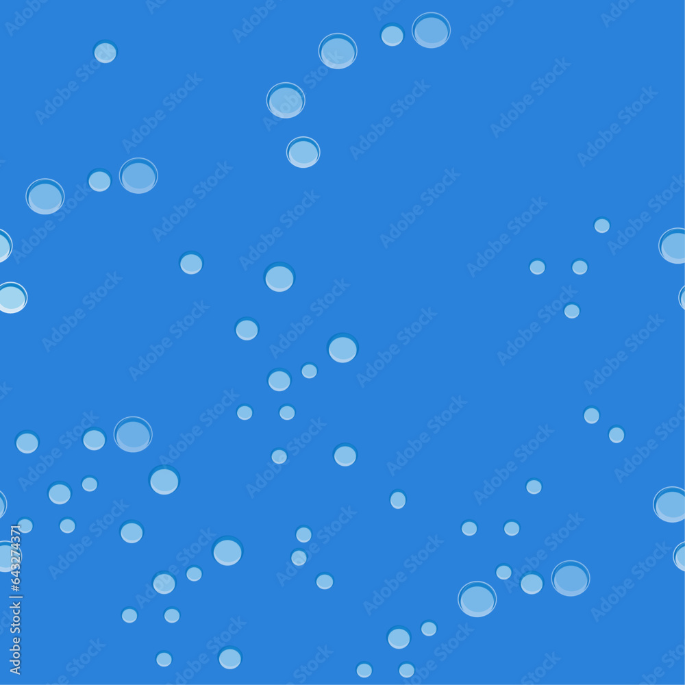 seamless pattern with bubbles in water. vector graphic for background, textile or paper