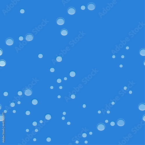 seamless pattern with bubbles in water. vector graphic for background, textile or paper
