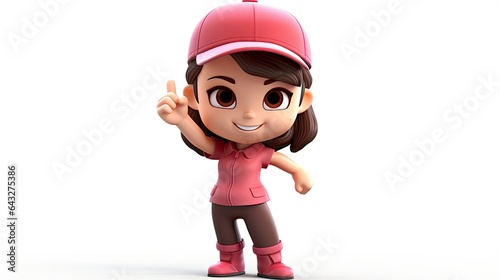 3D boy and girl cartoon character