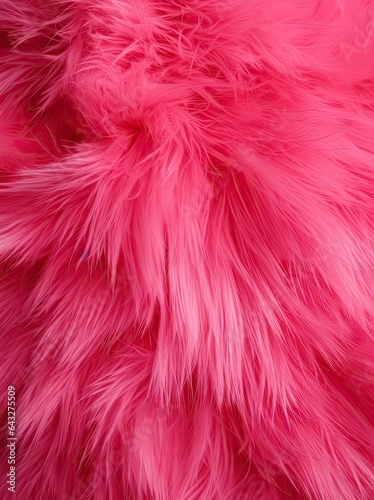 pink feathers on the back of a red feathered coat, which has been used for many years and is still in use