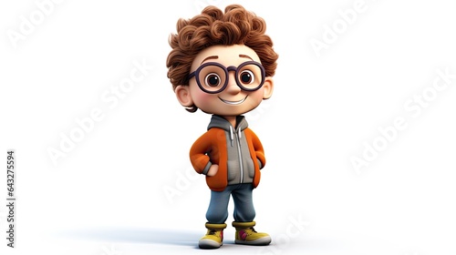 3D boy, cute cartoon character