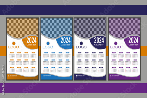 Simple and contemporary business calendar design. modern business calendar with the company's logo template for a vector business card.corporate business design