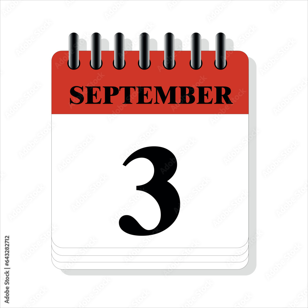 september 3 calendar date design september 3 calendar date design