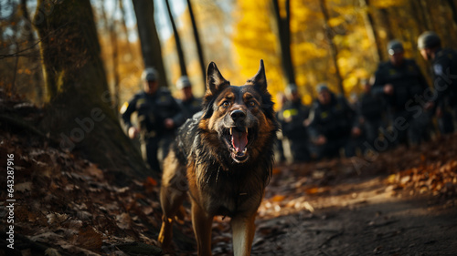 Police dog trained for special operations