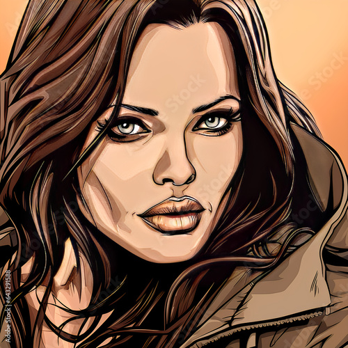 Angelina Jolie Comic Art Stil 2